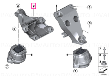 22116784824 - Engine supporting bracket, right  - Original BMW