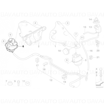 22116793018 - Tampon motor, dreapta - BMW X5 E70, X6 E71 - Original BMW