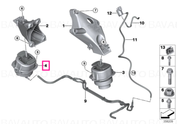 22116853090 - Engine mount, right  - Original BMW