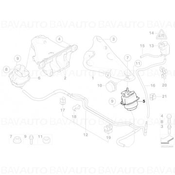22116857519 - Tampon motor, stanga - BMW X5 E70 F15, X6 E71 F16 - Original BMW