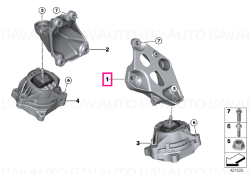 22116859415 - Engine supporting bracket, left  - Original BMW