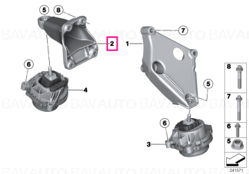 22116859616 - Engine supporting bracket, right  - Original BMW
