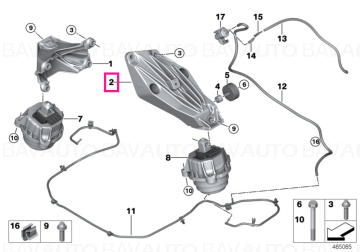 22116861559 - Engine supporting bracket, left  - Original BMW