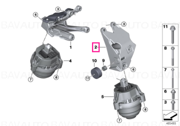 22116861563 - Engine supporting bracket, left  - Original BMW