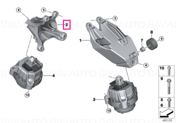 22116876202 - Engine supporting bracket, right  - Original BMW