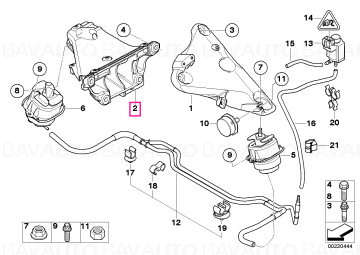 22116882030 - Engine supporting bracket, right  - Original BMW