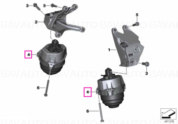 22117886927 - Suport motor stanga - BMW Seria 4 G82 M4, MS BMW Motorsport G82 M4 GT4 - Original BMW