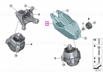 Suport motor, stanga - BMW X5 G05 F95 M, X6 G06 F96 M, X7 G07, XM G09