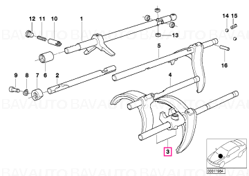 23311228231 - Shifting rod 1.and 2.gear  - Original BMW