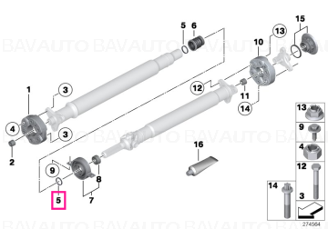 26117581110 - Damper ring D=38/D=33 - BMW - Seria 1 E82, X1 E84 - de la 01.09.2005 - Original BMW Group - BavAUTO