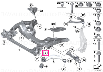 31106783591 - Piuliță clip stânga M14X1,5-10 ZNS3 - BMW - Seria 7 F01, Seria 7 F01 LCI - de la 01.09.2008 - Original BMW G…
