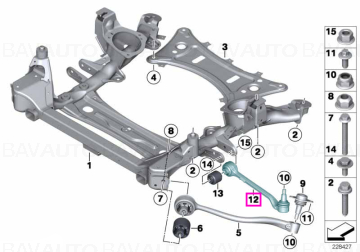 Bascula (brat inferior suspensie), punte fata, stanga - BMW X4 F26