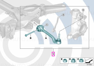 Set reparatie brat inferior suspensie, punte fata, stanga, Kit Value Parts - BMW Seria 3 G20 G21 G28