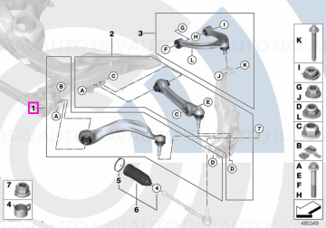 31122450818 - Kit reparație tijă rază dreapta VALUE LINE - BMW - Original BMW