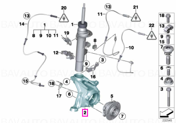 31216855954 - Carrier, right - BMW - X3 F25, X4 F26 - de la 01.09.2010 - Original BMW Group - BavAUTO