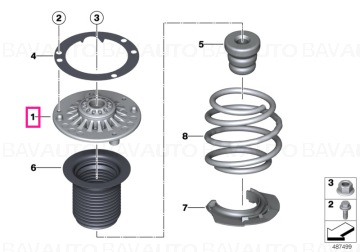 31302420596 - Guide support AUFNAHME 6XM8 - BMW - Seria 2 F87, Seria 2 F87 LCI - de la 02.11.2015 - Original BMW Group - B…