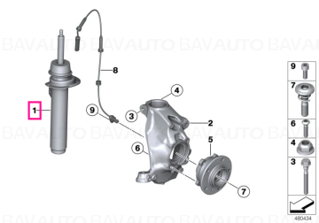 31316880948 - Front right spring strut - Original BMW