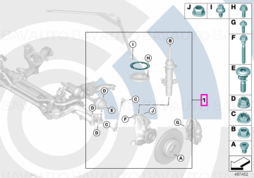 Set montaj amotizor punte fata, stanga/dreapta, Kit Value Parts - BMW Seria 1 F20 F21, Seria 2 F22 F23, Seria 3 F30 F31 F34 F35, Seria 4 F32 F33 F36