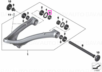 31428545044 - Bucsa distantier, dreapta - BMW Motorrad - K50, K51 - de la 01.09.2012 - Original BMW Motorrad Group - BavAUTO