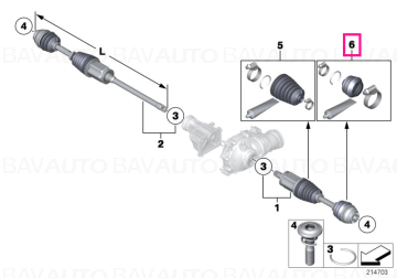 31607606091 - Repair kit bellows, exterior - Original BMW