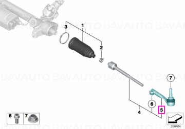 32107884795 - Cap de bara, sistem directie, stanga - BMW X3 M F97, X4 M F98 - Original BMW Group - BavAUTO
