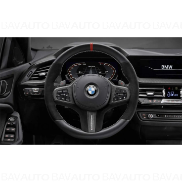 Capac spite volan, Alcantara/Carbon, "BMW M Performance" - BMW Seria 5 G30 G31 G38 F90 M5, Seria 6 G32, Seria 8 G14 G15 G16 F91 F92 F93 M8, X3 G01 F97 M, X4 G02 F98 M, X5 G05 G18 F95 M, X6 G06 F96 M, X7 G07