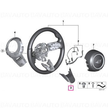 Capac volan - MINI Cabrio F57 LCI, Clubman F54 LCI, Countryman F60 LCI, F55 LCI, F56 BEV LCI, F56 LCI 
