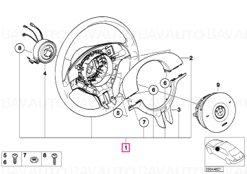 32306750513 - Volan sport cu airbag, piele IMPALABR./CHROM - BMW - Z3 - de la 01.11.1996 - Original BMW Group - BavAUTO
