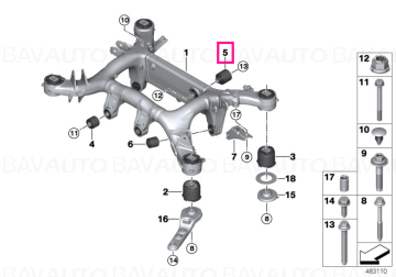 33316892574 - RUBBER MOUNTING rear - Original BMW