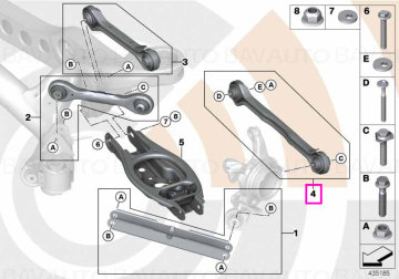 33322406290 - Repair kit, track control arm VALUE LINE - Original BMW