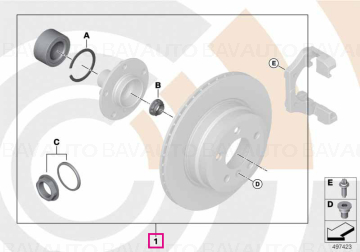 Kit reparatie rulment spate - BMW Seria 3 F30 F31 F34 F35, Seria 4 F32 F33