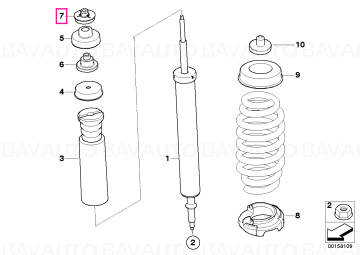 33506771737 - Suport ghidaj parte superioară - BMW - Seria 1 E81, Seria 1 E82 - de la 01.06.2004 - Original BMW Group - Ba…