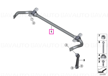 33508091429 - Bara stablizatoare spate - BMW Seria 4 G82 M4 - Original BMW