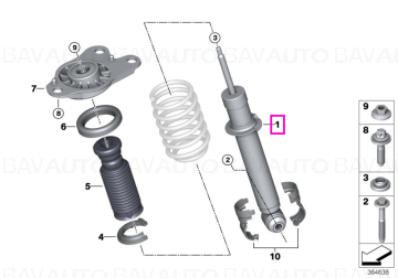 33526880102 - Shock absorber, rear REX - BMW - i3 I01, i3 I01 LCI - de la 01.07.2016 - Original BMW Group - BavAUTO