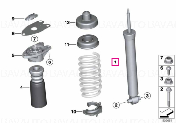 33526885877 - Amortizor suspensie spate - BMW Seria 4 F36 Gran Coupé LCI - Original BMW