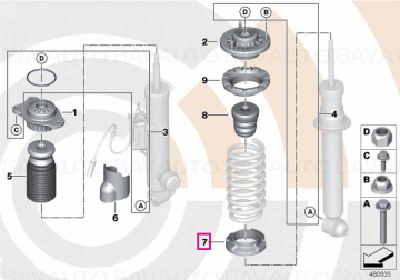 33505A144F5 - Garnitura inferioara arc spate - BMW Seria 5 F10 F18 F90M5 G30 G38, Seria 6 F06 F12 F13, Seria 8 F91M8 F92M8 F93M8 G14 G15 G16, iX3 G08, X3 F25 G01 G08 F97M, X4 F26 G02 F98M, X5 G05 G18, X6 G06, XM G09 - Original BMW