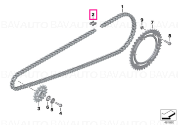 33838394028 - Set chain couplings - BMW Motorrad - K02, K03 - de la 01.04.2016 - Original BMW Motorrad Group - BavAUTO