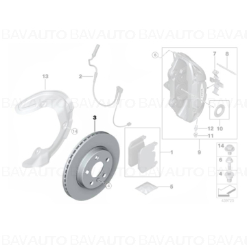 34106881045 - Brake disc, ventilated 335X30 - BMW - Mini - Mini 3 Usi F56 - de la 02.03.2015 - Original BMW - Mini Group -…