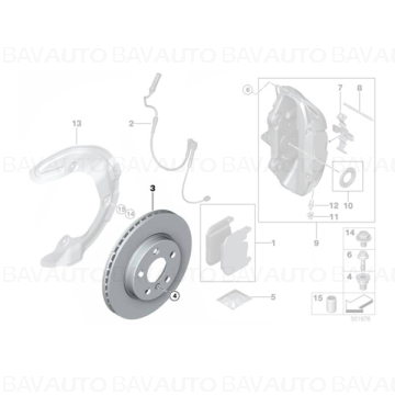 34106884001 - Brake disc, lightweight, ventilated 360X30 - BMW - X2 F39, Seria 1 F40 - de la 02.11.2017 - Original BMW Gro…