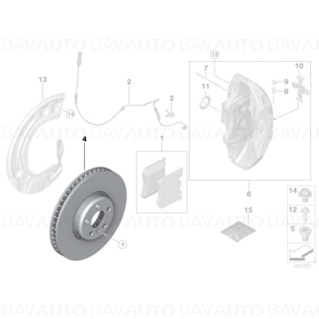 34106884002 - Brake disc, lightweight, ventilated 360X30 - BMW - X2 F39, Seria 1 F40 - de la 02.11.2017 - Original BMW Gro…