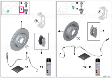 34106884243 - Set placute frana fara azbest, punte fata - BMW Seria 3 G20 G21 - Original BMW