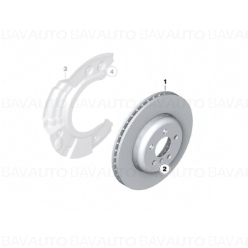34106898723 - Disc frana ventilat, punte fata, stanga sau dreapta, Ø348mm - BMW Seria 5 F10 F11 F18, Seria 6 F06 F12 F13 -…