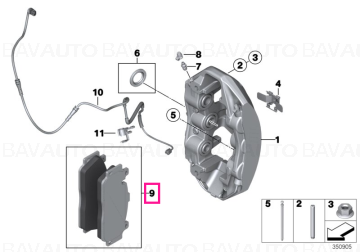 34112284869 - Repair kit, brake pads asbestos-free  - Original BMW