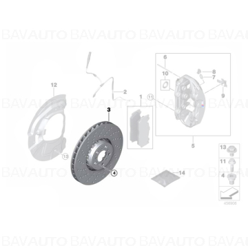 34112284901 - Disc frână ventilat stânga 395X36 - BMW - X5 F85, X6 F86 - de la 01.12.2014 - Original BMW Group - BavAUTO