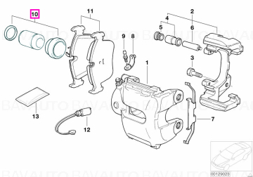 Set reparatie etrier frana, punte fata - BMW Seria 3 E46, X3 E83, Z4 E85 E86