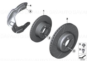 34116792215 - Disc frână ventilat 284X22 - BMW - Seria 1 F20, Seria 1 F20 LCI - de la 01.07.2011 - Original BMW Group - Ba…