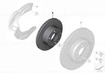 34116792221 - Disc frână ventilat 330X24 - BMW - Seria 2 F22, Seria 2 F22 LCI - de la 02.11.2011 - Original BMW Group - Ba…