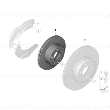 34116792223 - Disc frână ușor ventilat 340X30 - BMW - Seria 1 F20, Seria 1 F20 LCI - de la 01.07.2011 - Original BMW Group…