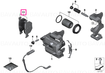 34212284685 - Set placute frana fara azbest, punte spate, M Performance - BMW Seria 1 E82 M Coupe - Original BMW
