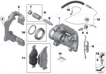 34216775678 - Set placute frana, punte spate - BMW Seria 3 E90 E91 E92 E93, X1 E84 - Original BMW